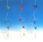 HBT3960 Acrylic Hummingbird Chime 3 asst